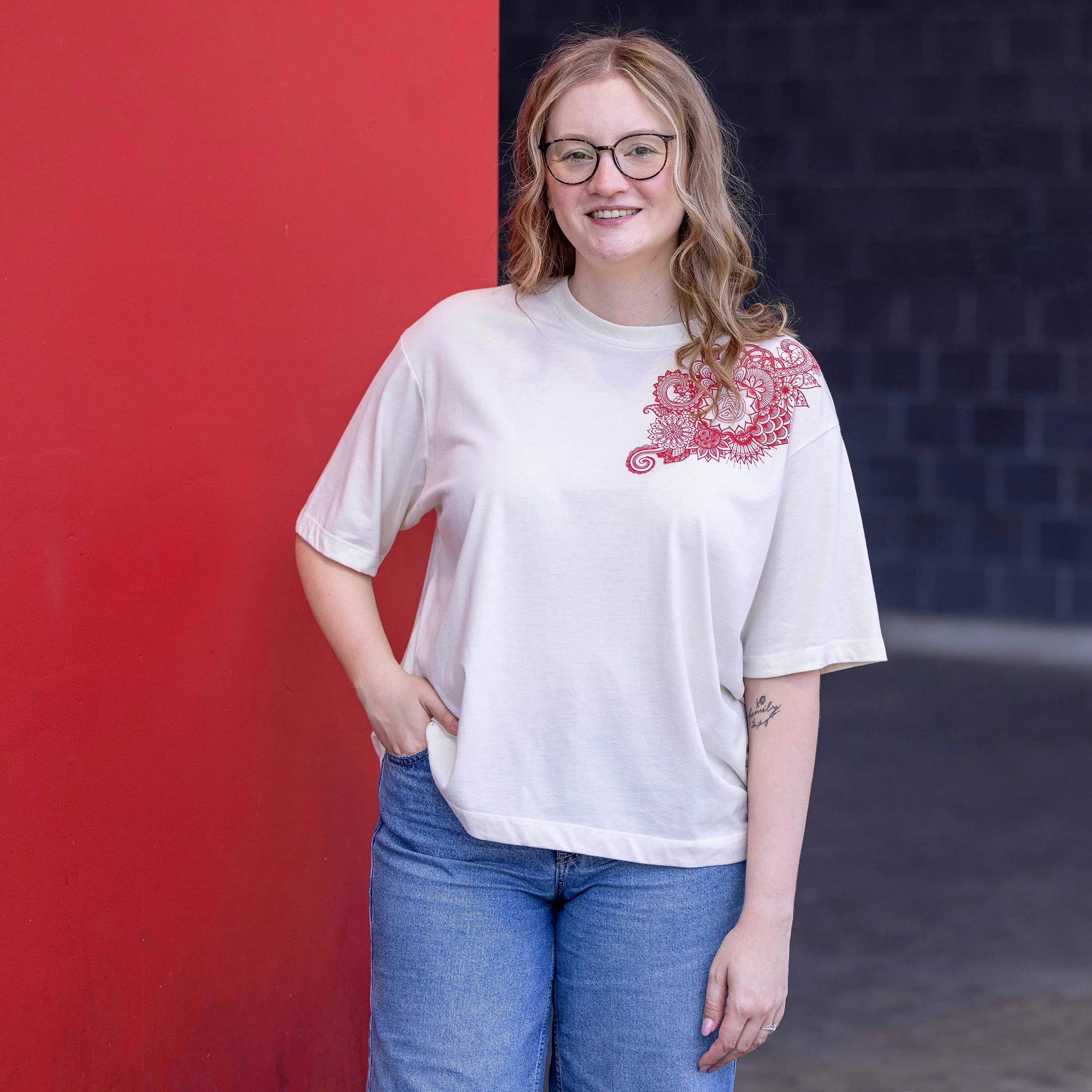 T-Shirt Frauen "Mandala" creme - Image 3